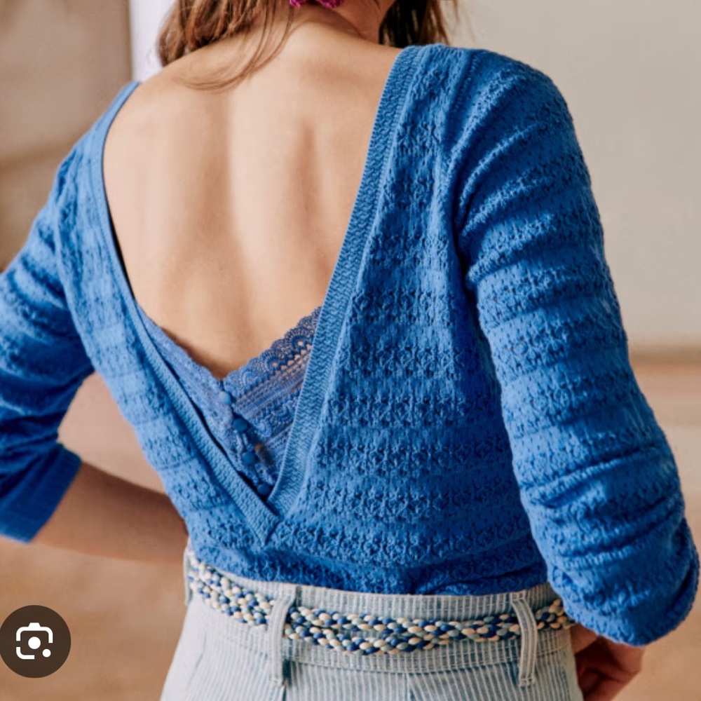 Sezane Gretha Jumper Azure Blue